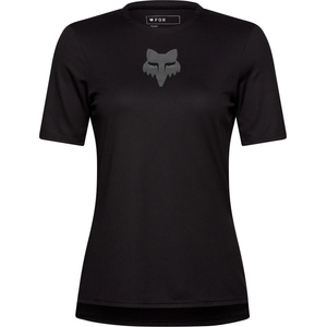 FOX Racing Дамска фланелка с къс ръкав за колоездене Fox racing Women's Ranger S/S Jersey Fox Head Cycling jersey - Black - размер XS (156-2579-0111)