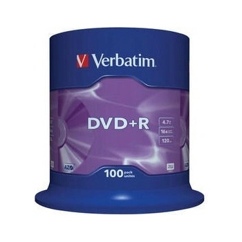 Verbatim DVD+R(100-Pack)Spindle/General Retail/16x/4.7GB (43551)