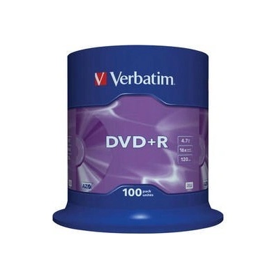 Verbatim DVD+R(100-Pack)Spindle/General Retail/16x/4.7GB (43551)