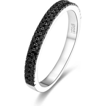 Beneto prsten s černými zirkony AGG386