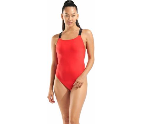 Arena Elastic Solid Swimsuit Red