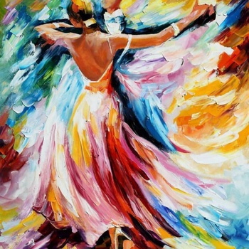 Image 1 of Диамантен Гоблен "Танц" - 50 x 50 см, Кръгли мъниста