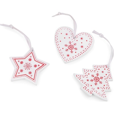 Dřevěná vánoční dekorace mix 2 červená Stoklasa