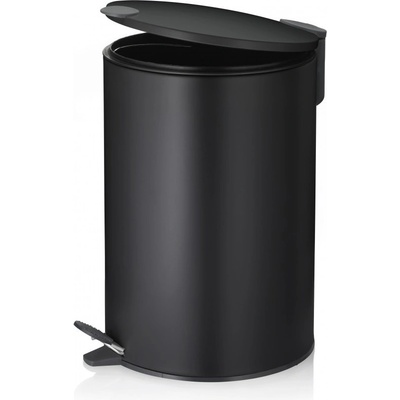 Kela Кош за отпадъци с педал Mats - черен - 12 л (KELA 10642)