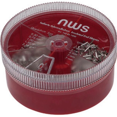 NWS 144-BS-1400 sada dutiniek 0.5 mm², 0.75 mm², 1 mm², 1.5 mm², 2.5 mm² neizolované strieborná 1400 ks Box