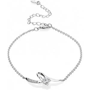 Swan Сребърна гривна с циркони END992B Swan