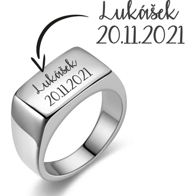 Šperky4U Personalizovaný ocelový prsten OPR301ST