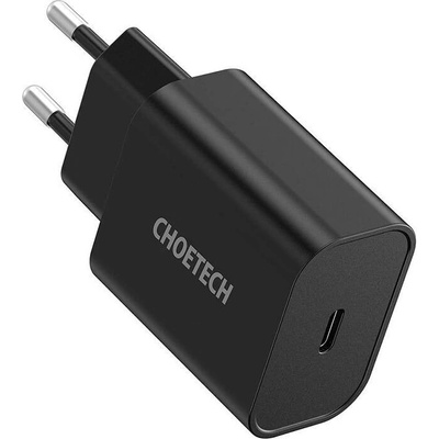 Choetech Адаптер Choetech Q5004 EU, USB-C, 20W, черен (Q5004 BK)