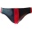 Rouge Leather Jocks with Stripe Black/Red, L
