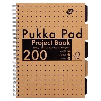 PUKKA PAD Špirálový zošit A4 linajkový Kraft project book