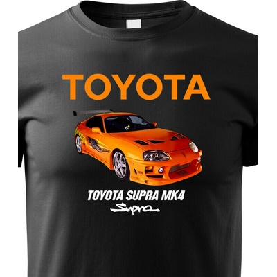 Dětské tričko Toyota Supra MK4 Černá Velikost Canvas Bezvatriko.cz 2323