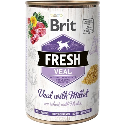 Brit Fresh Telecí maso s jáhlovou kaší 6 x 400 g