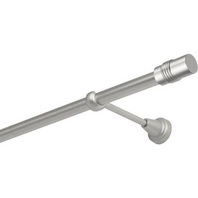 OK-GarnýžeCZ Garnýž kovová jednořadá 19mm Cylinder satina 290 cm do stěny / na tunýlek - bez kroužků