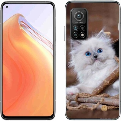 Pouzdro mmCase Gelové Xiaomi Mi 10T Pro 5G - bílé kotě