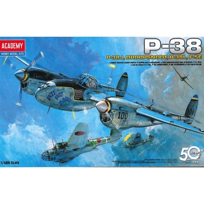 Academy Lockheed P 38 Lightning J L F 5E Droopsnoot 1:48
