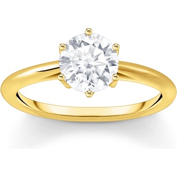 Thomas Sabo TR2474-414-14-56 Gold-plated Ring with white Stone in Brilliant-cut Ladies, Жени