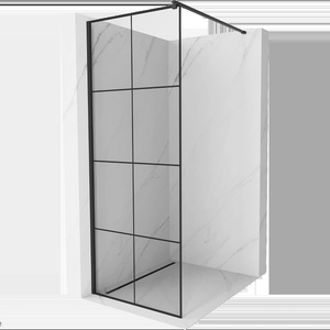 Mexen Kioto Душ преграда Walk-in 80 x 200 см, черна решетка 8 мм, черна - 800-080-101-70-77 (800-080-101-70-77)