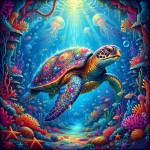 Bluebird Puzzle - Puzzle Sea Turtle - 500 piese