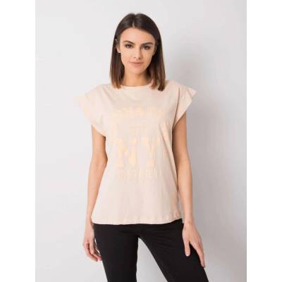 RUE PARIS Tričko 157-TS-4163.72P Broskvové