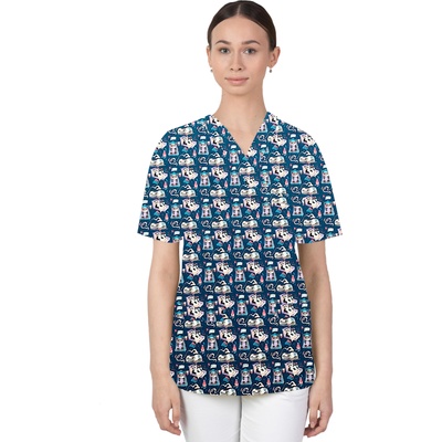 Martexd Цветна Медицинска Туника Панди (m-074gx-bp)