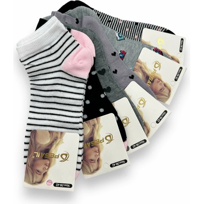 Dámske ponožky mix farby 6x párov 11 MIX farby