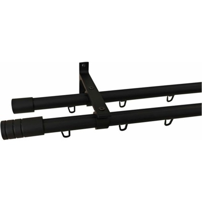 SP TREND Souprava záclonová dvojitá DELTA 19/240 cm, černá