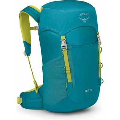 Detský turistický batoh Osprey Jet 18 - blue spikemoss/lemongrass