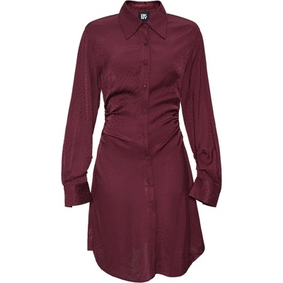 DKNY WOVEN DRESS BURGUNDY