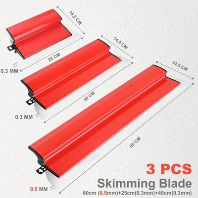 Sada plochých špachtlí Yabingbos – čepele z nerezové oceli 0,5 mm, sada špachtlí, 80 cm / 40 cm /