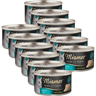 Miamor Feine Filets Naturell пиле и риба тон 12 x 80 г