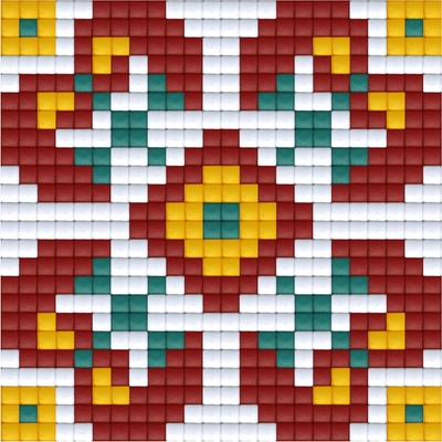 Bright Toys Мозайка с пиксели - Българска народна шевица, 24x24 пиксела - Мотив 9 (BE24009)