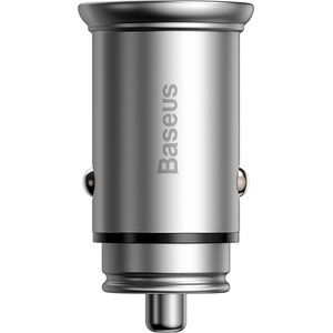 Baseus - Зарядно за кола Circular Metal (CCALL-BS0S) - Type-C, USB, PPS 30W, Multi Protocol - Silver