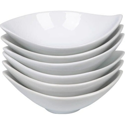 METRO PROFESSIONAL Miska loď VILO porcelán biela 6 ks
