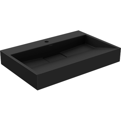 Mexen Ava плотова мивка от конгломерат 1/O 70 x 46 см, черна - 23017071 (23017071)