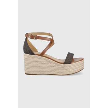 MICHAEL Michael Kors Сандали MICHAEL Kors Serena Wedge Espadrille дамски в кафяво със скосена платформа 40S2SEMS1B (40S2SEMS1B.200)