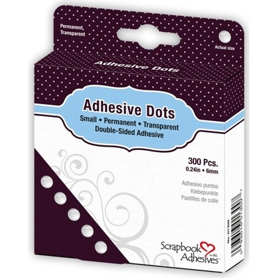 Scrapbook Adhesives 3D gelové tečky čiré 6 mm 300 ks