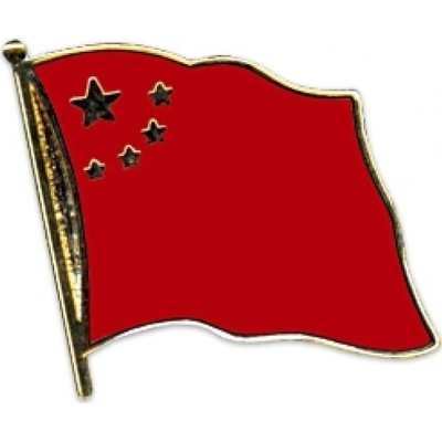 Odznak (pins) 20mm vlajka Čína - barevný