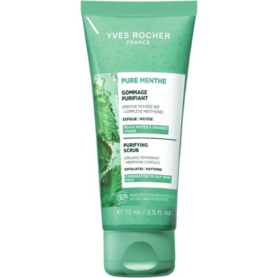 Yves Rocher Pure Menthe Почистващ ексфолиант за лице, 75 ml