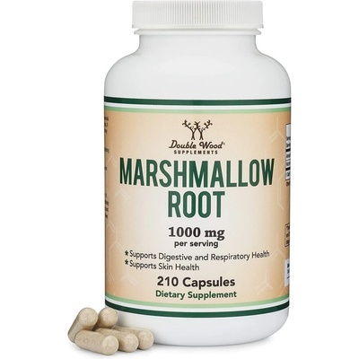 Double Wood Supplements Marshmallow root - Бяла ружа (корен), 210 капсули Double Wood (25QMT DW)