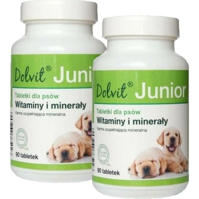 Dolvit Junior Plusvitamíny a cheláty pro zdravý růst a vývoj mladých psů 2 x 90 tbl