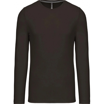 Kariban VINTAGE K359 pánské tričko s dlouhým rukávem dark khaki