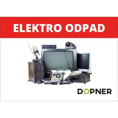 Dopner Nálepka elektro odpad na popelnice - A4