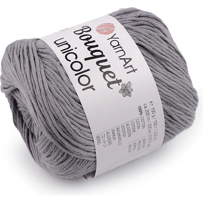 Bavlněná pletací příze Bouquet Unicolor 100 g Varianta: 12 (3203) šedá světlá, Balení: 1 ks 58575/149752/269418