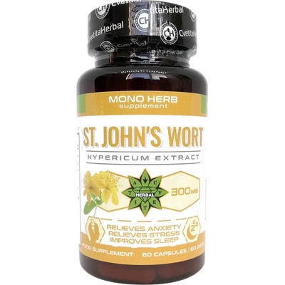 Cvetita Herbal St. John's Wort, 300 mg, 60 капсули, Cvetita Herbal
