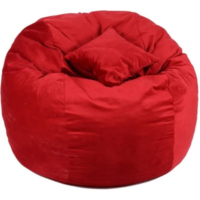 PUFRELAX Комплект, Барбарон и декоративна възглавница 800л. , King Size XL - Red Diamond, Перящ се калъф, Трансформира се в легло, Пълнеж с микс от мемори пяна и дунапрен, Гама Plush honey, 8221 (PUF-M-KPXL-PH-REDM)