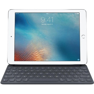 Apple Оригинален Калъф с Клавиатура за iPad Pro 9.7 2016, Apple Smart Keyboard Folio Case MNKR2S/A, Черен (MNKR2S/A)