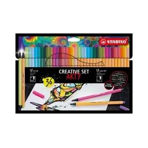 STABILO Тънкописци Creative 8868 18 x Point 88 + 18 x Pen 68