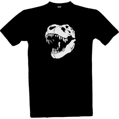 Tričko s potiskem Trix the T-Rex Lebka bílý pánské Černá – Hledejceny.cz