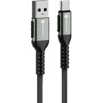 Forcell Кабел Forcell F-Energy C256, USB-A към Type-C, QC4.0 PD, 3A, 66W, 3m, черен