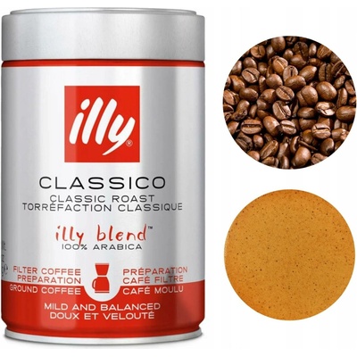 Illy Classico tin filtrovaná mletá 250 g